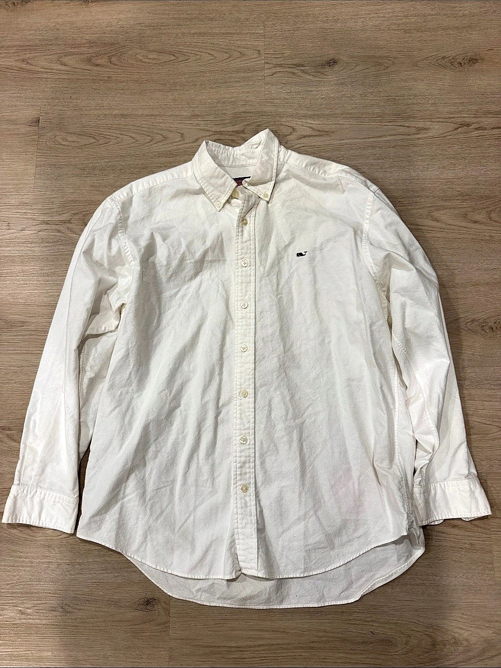vineyard vines Whale Shirt Button-Down Cotton Shirt in White Large